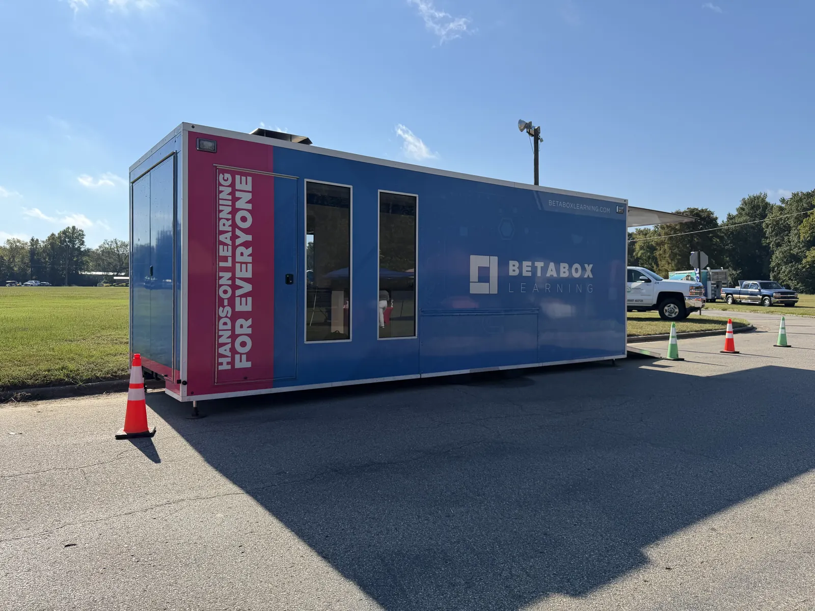 The Betabox mobile lab parked for an Onsite Field Trip.